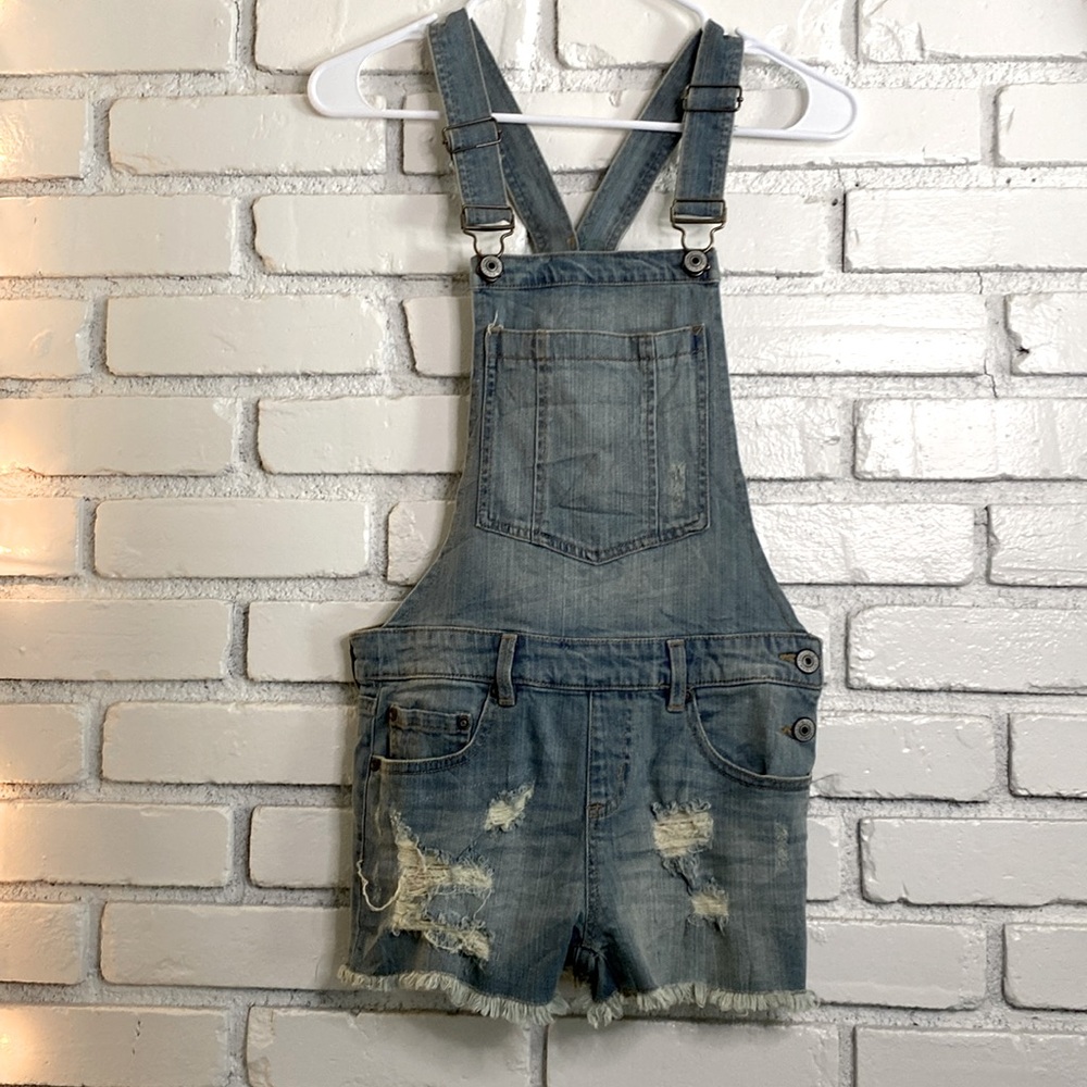 Bluenotes womens overalls light wash ripped